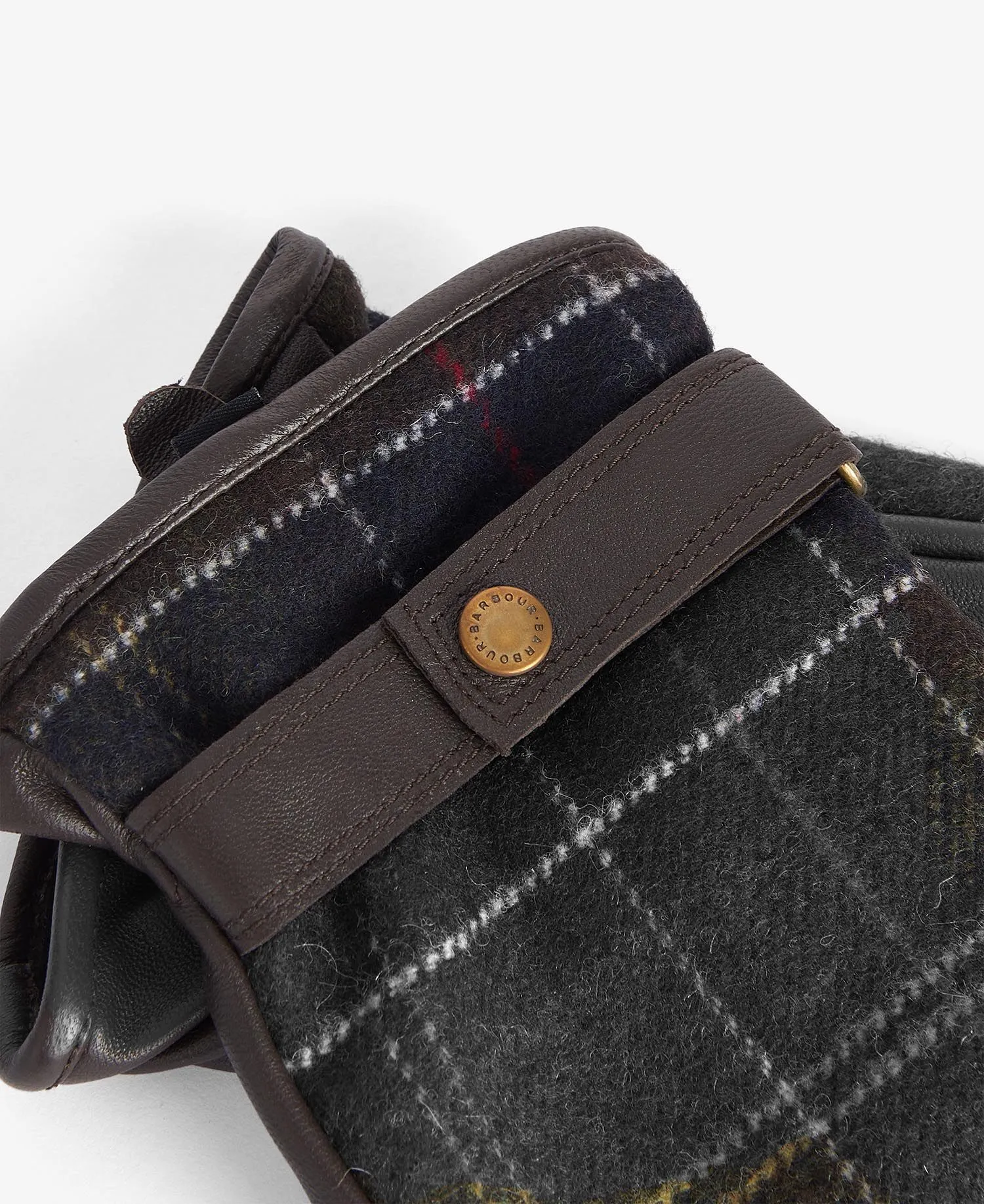 Newbrough Tartan Gloves in Classic Tartan by Barbour