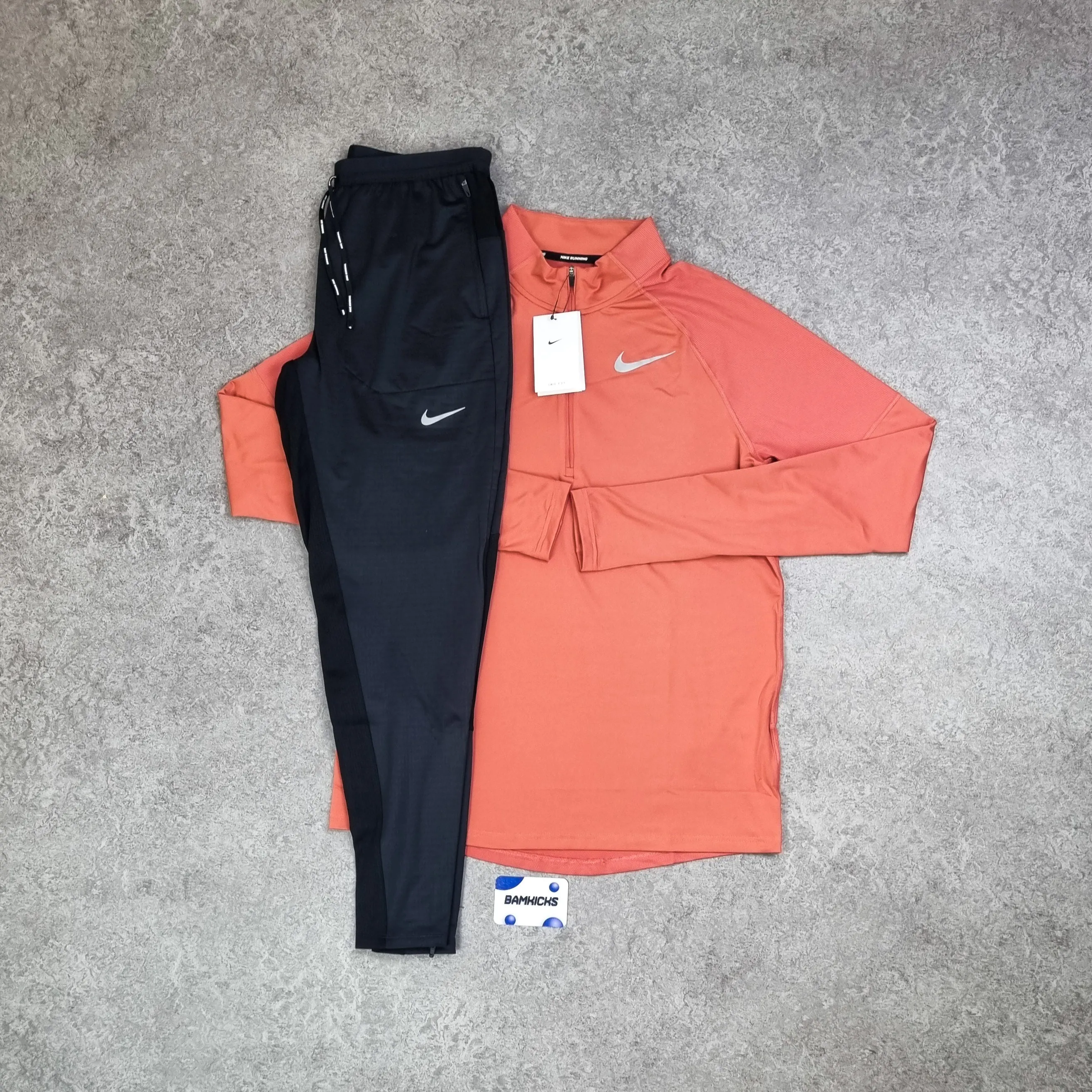 Nike Element 2.0 Half Zip & Phenom Elite Pants Adobe Red Set