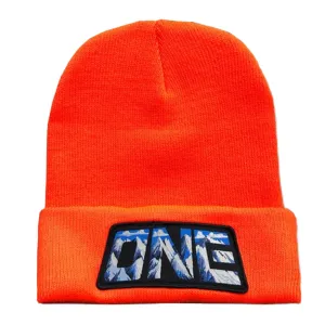 ONE MFG Mountain Logo Beanie / Orange (Pow Hunter)