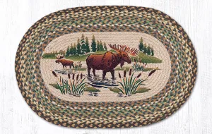 OP-051 Moose Wading Oval Rug