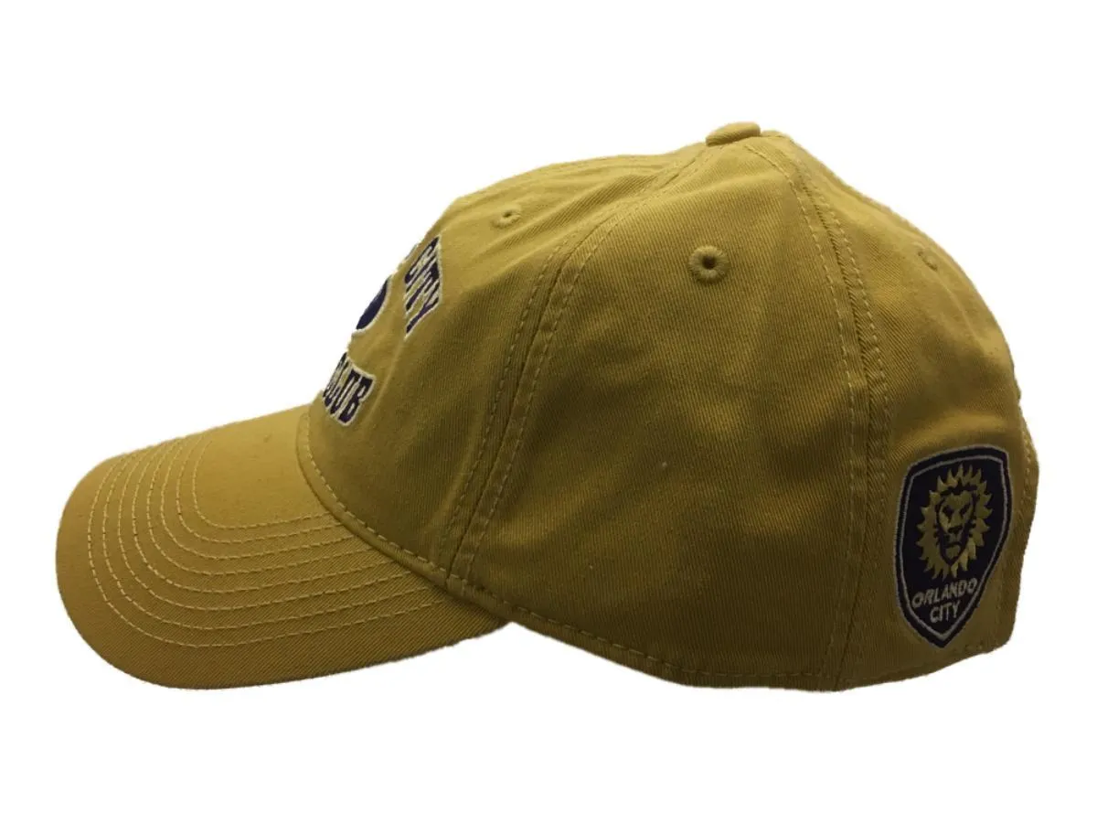 Orlando City SC Adidas Yellow Relaxed Slouch Adj Strapback Baseball Hat Cap