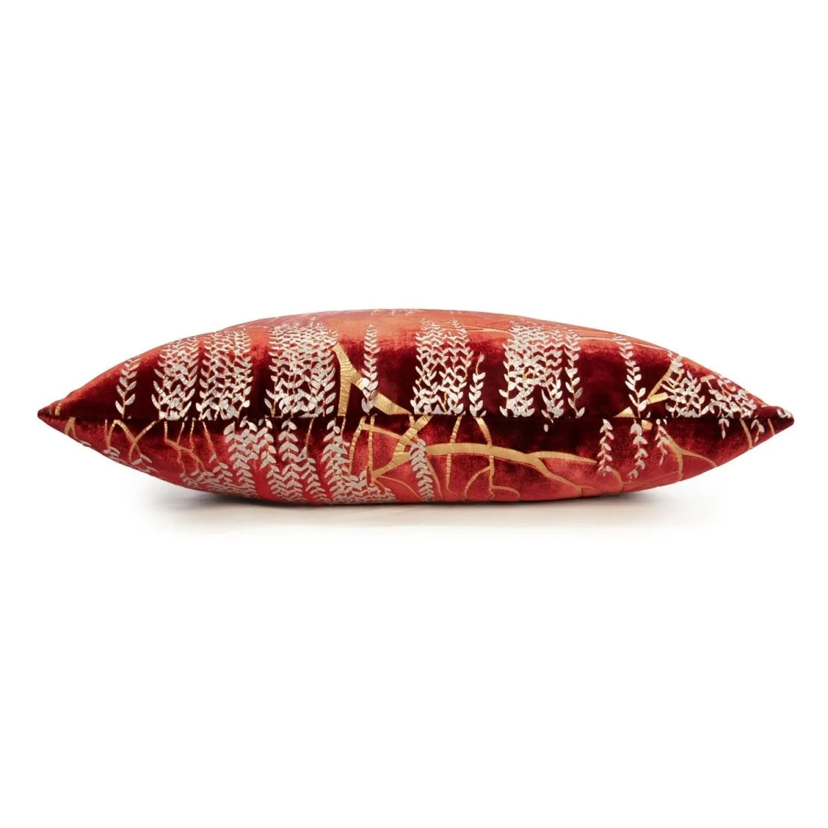 Paprika Willow Metallic Velvet Pillow by Kevin O'Brien Studio