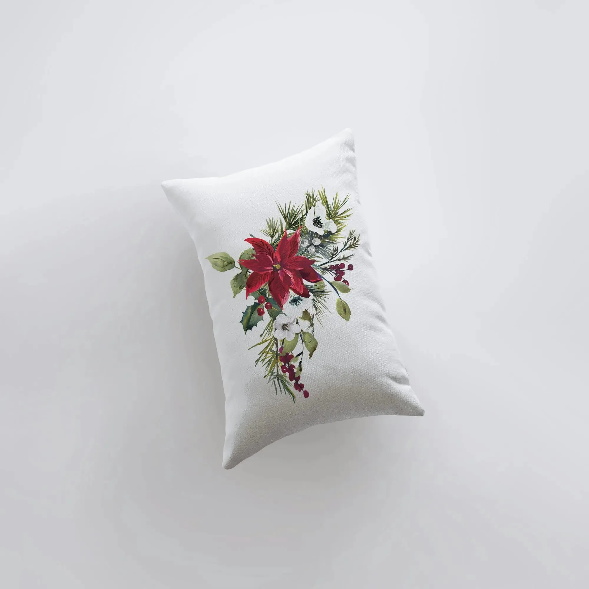 Peace Christmas Poinsettia Throw Pillow Cover| Peace Home Decor | Christmas Pillowcases | Christmas tree | Christmas Gifts | Room Decor