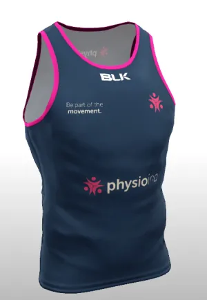 Physio Inq x BLK Performance Running Singlet - Engineered for Peak Performance