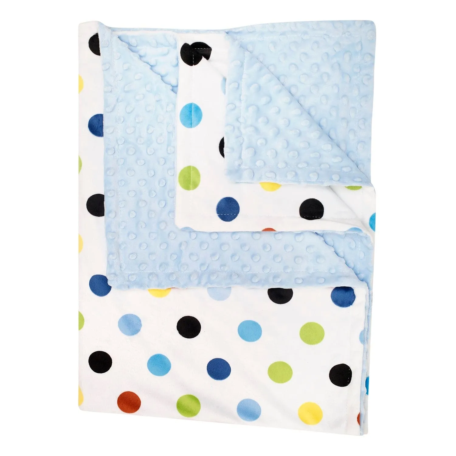 Polka Dot Printed Blue Blanket