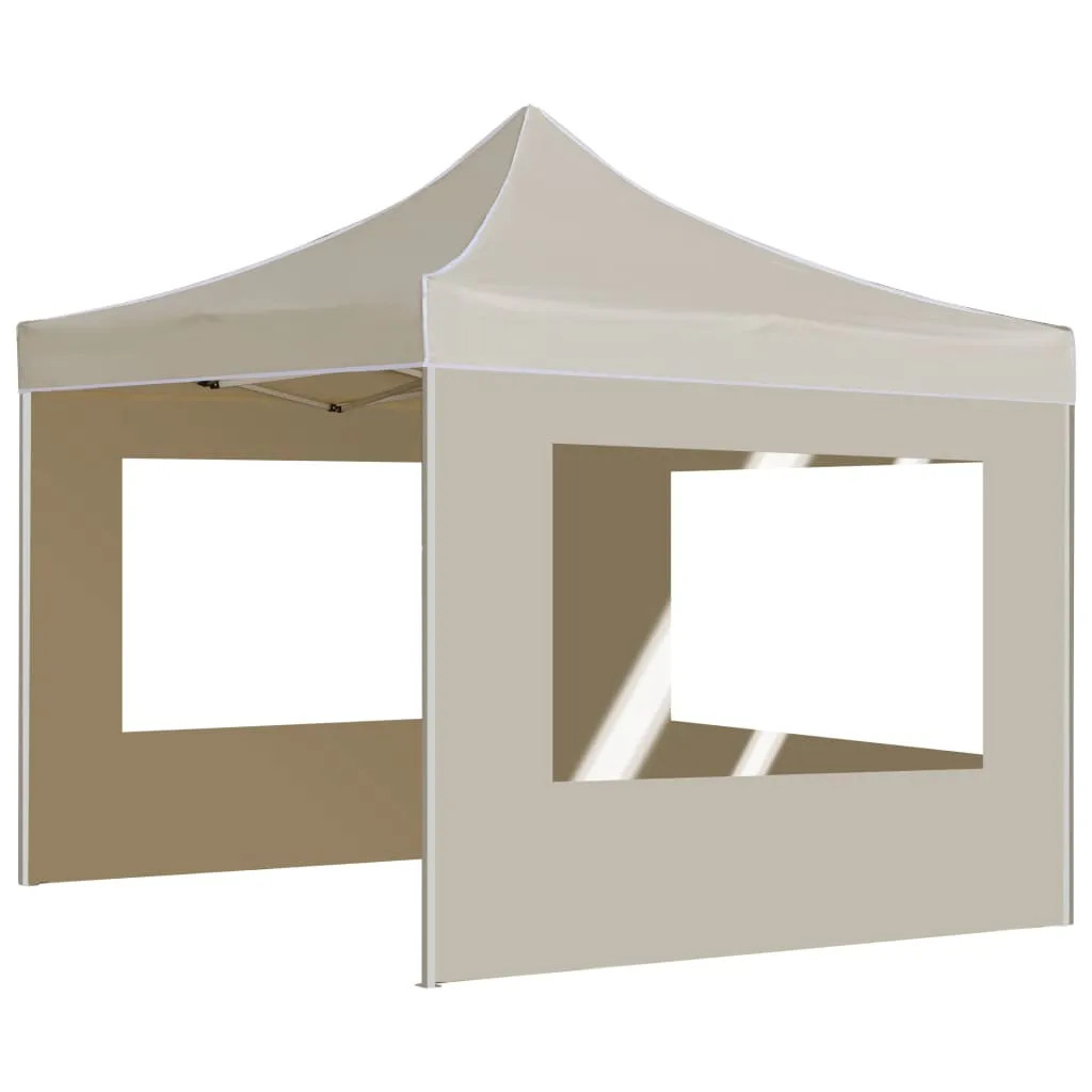 Professional Folding Party Tent with Walls Aluminium 2x2 m Cream