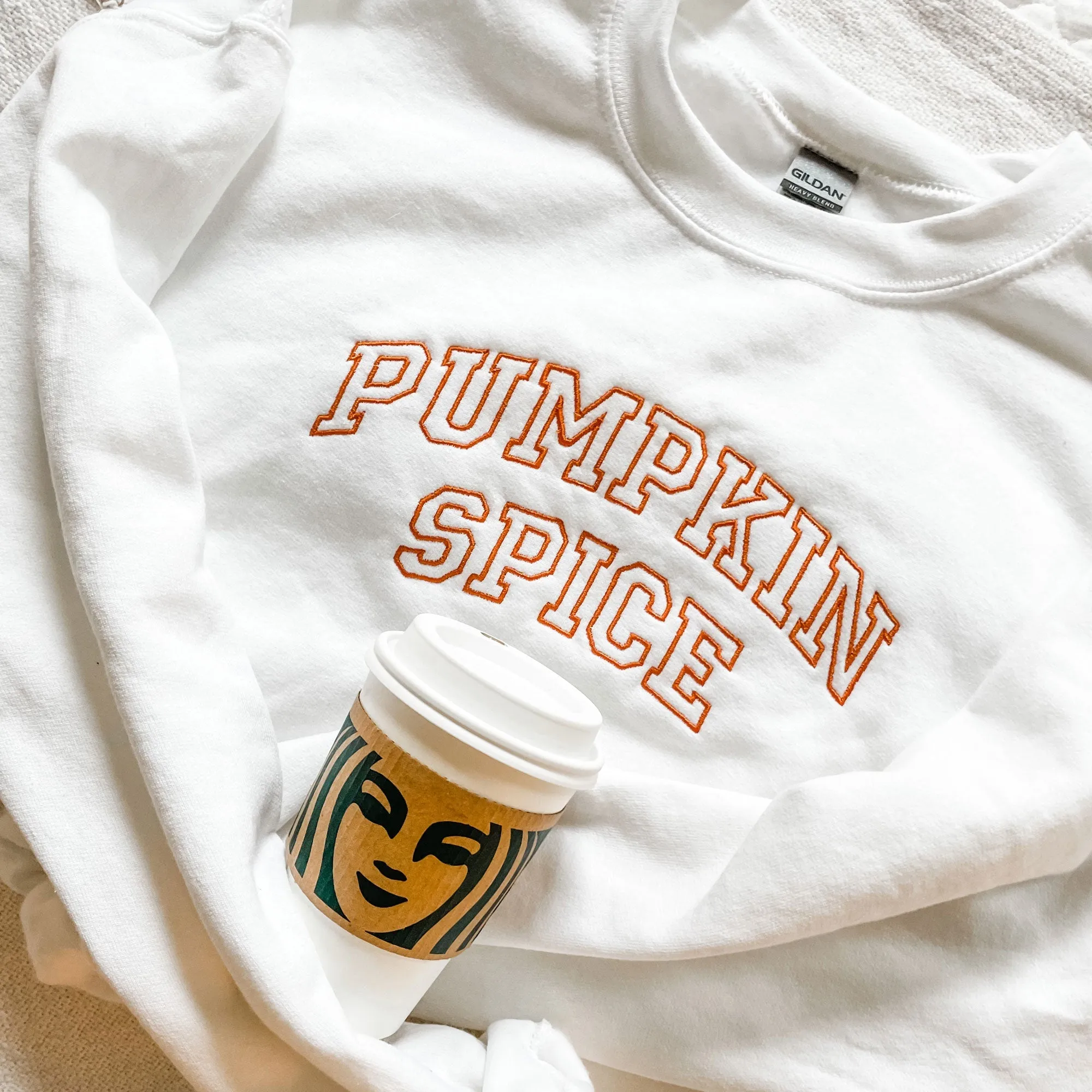 Pumpkin Spice Athletic Block Crewneck Gemma Sweatshirt