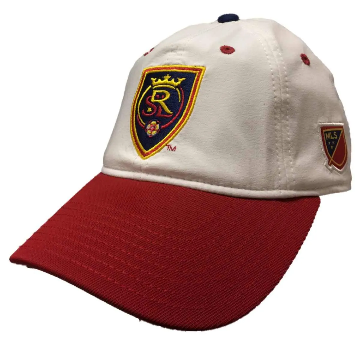 Real Salt Lake Adidas White Adj. Relaxed Slouch Strapback Baseball Hat Cap