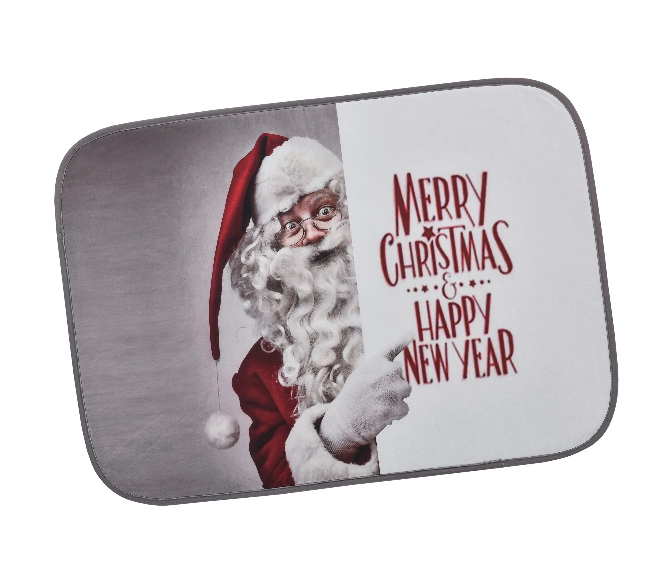 Seasonal Christmas Santa Claus Actions Pattern Decorative Area Rug, Doormat