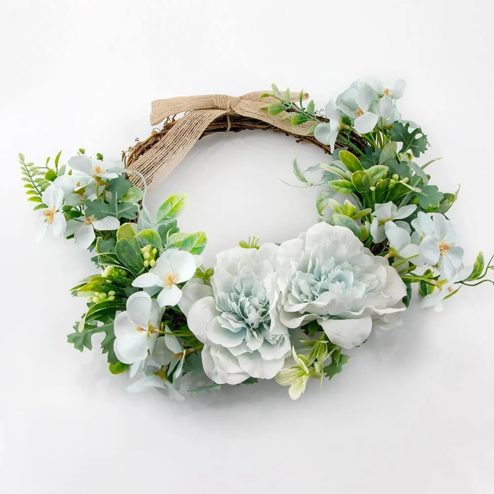 Seasonal Rose Floral Wreath for Front Door and Home Decor