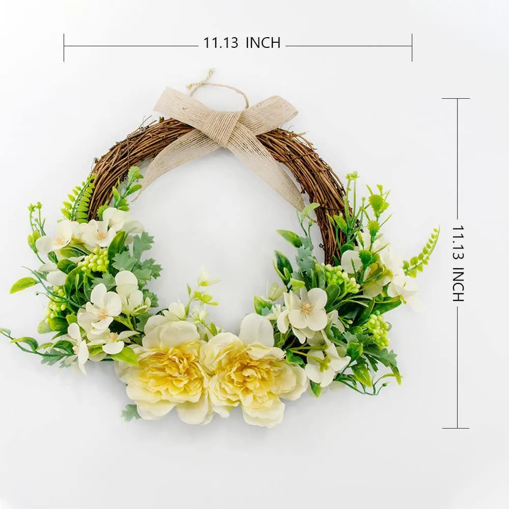 Seasonal Rose Floral Wreath for Front Door and Home Decor