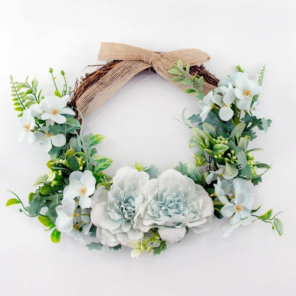 Seasonal Rose Floral Wreath for Front Door and Home Decor