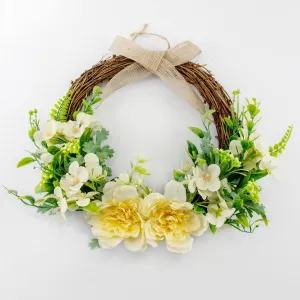 Seasonal Rose Floral Wreath for Front Door and Home Decor