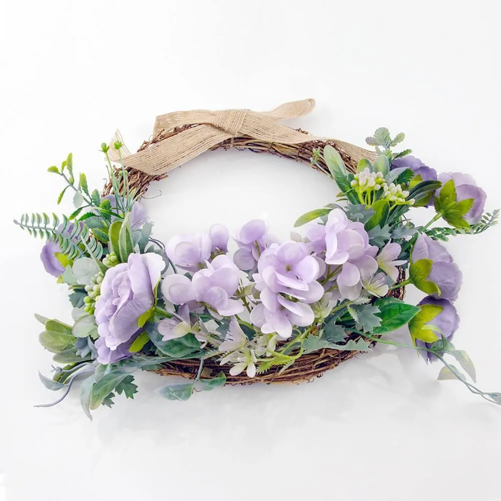 Seasonal Rose Floral Wreath for Front Door and Home Decor