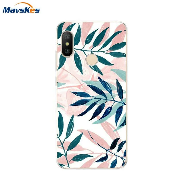 Silicone Case For Xiaomi Mi A2 Case Cover for Xiaomi Mi A2 Lite Case Soft TPU Pattern phone Case on Xiaomi MiA2 lite Redmi 6 Pro