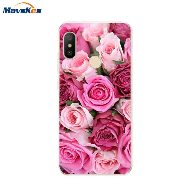 Silicone Case For Xiaomi Mi A2 Case Cover for Xiaomi Mi A2 Lite Case Soft TPU Pattern phone Case on Xiaomi MiA2 lite Redmi 6 Pro