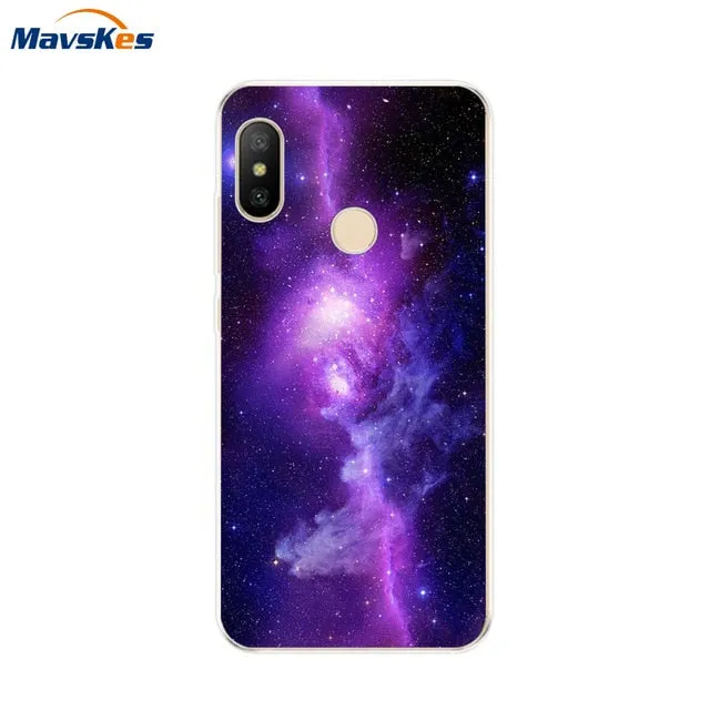 Silicone Case For Xiaomi Mi A2 Case Cover for Xiaomi Mi A2 Lite Case Soft TPU Pattern phone Case on Xiaomi MiA2 lite Redmi 6 Pro