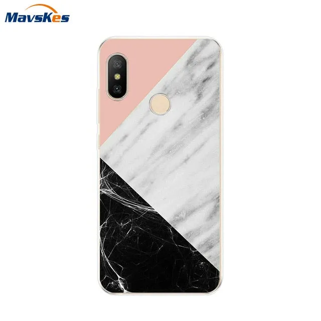 Silicone Case For Xiaomi Mi A2 Case Cover for Xiaomi Mi A2 Lite Case Soft TPU Pattern phone Case on Xiaomi MiA2 lite Redmi 6 Pro