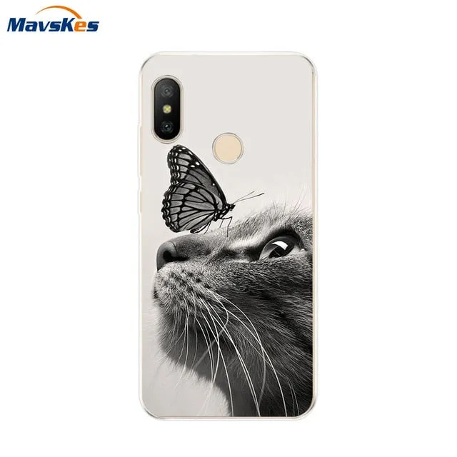 Silicone Case For Xiaomi Mi A2 Case Cover for Xiaomi Mi A2 Lite Case Soft TPU Pattern phone Case on Xiaomi MiA2 lite Redmi 6 Pro