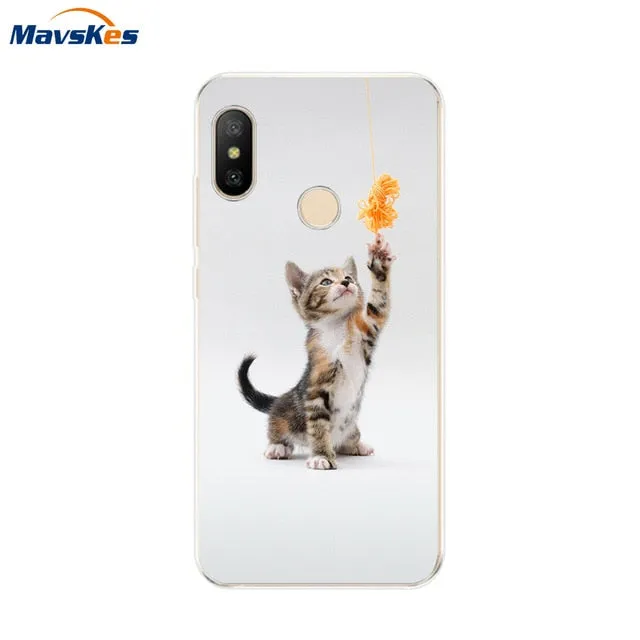 Silicone Case For Xiaomi Mi A2 Case Cover for Xiaomi Mi A2 Lite Case Soft TPU Pattern phone Case on Xiaomi MiA2 lite Redmi 6 Pro