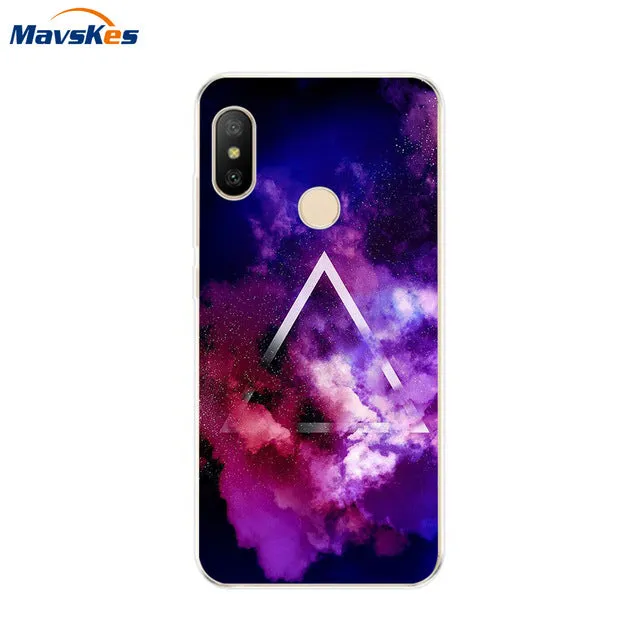 Silicone Case For Xiaomi Mi A2 Case Cover for Xiaomi Mi A2 Lite Case Soft TPU Pattern phone Case on Xiaomi MiA2 lite Redmi 6 Pro