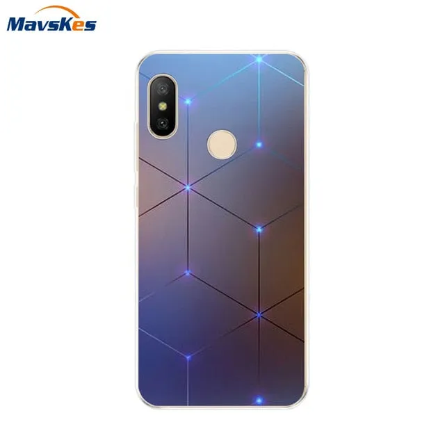 Silicone Case For Xiaomi Mi A2 Case Cover for Xiaomi Mi A2 Lite Case Soft TPU Pattern phone Case on Xiaomi MiA2 lite Redmi 6 Pro