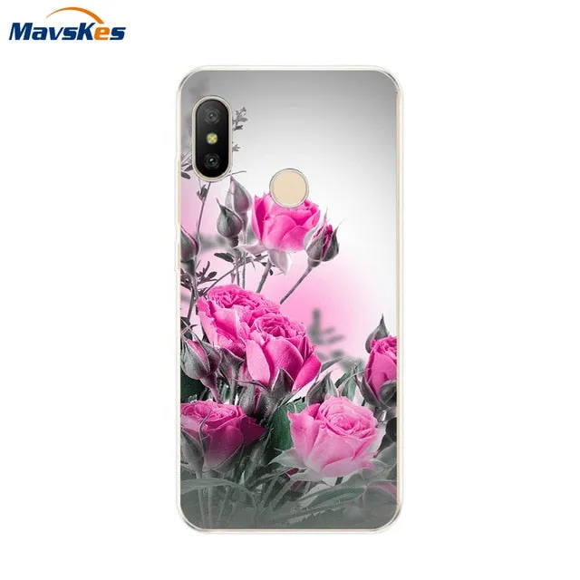 Silicone Case For Xiaomi Mi A2 Case Cover for Xiaomi Mi A2 Lite Case Soft TPU Pattern phone Case on Xiaomi MiA2 lite Redmi 6 Pro