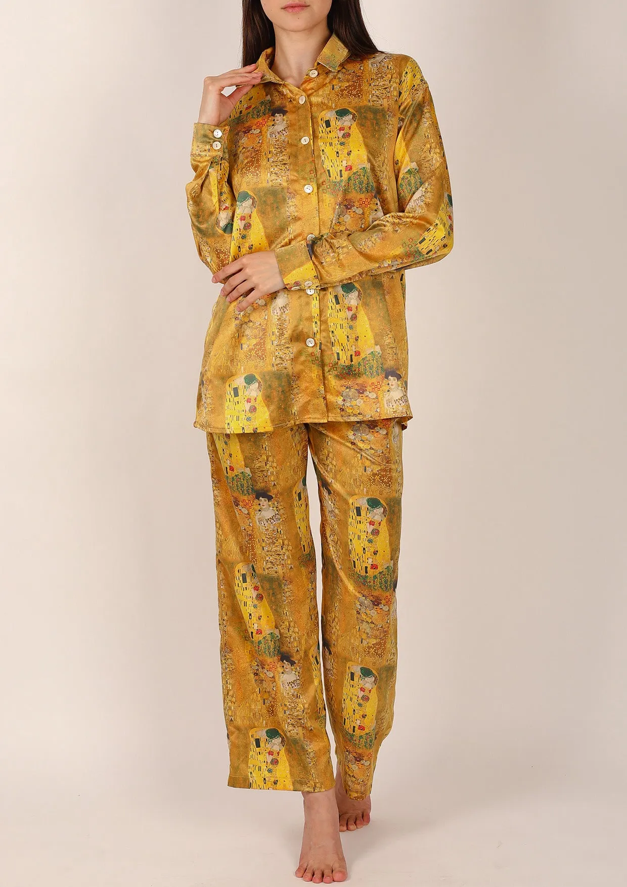 Silk Kiss Satin Two-Piece Loungewear Set