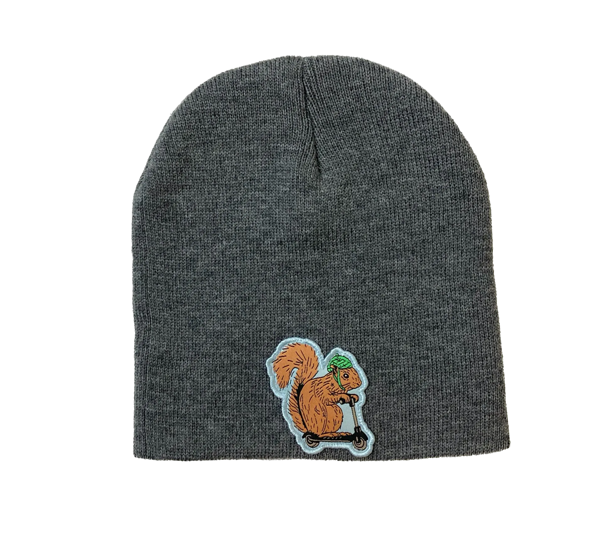 Squirrel on a Bird Beanie - Dark Grey