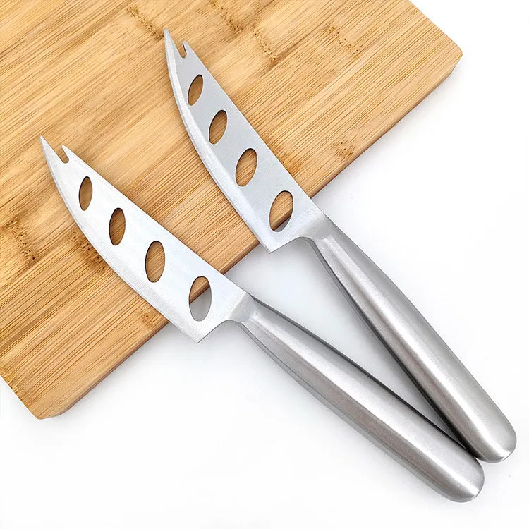 Stainless Steel Cheese Knife Simple Integrated Cheese Knife Household Stainless-Steel Bread Knife Western Food Utensils