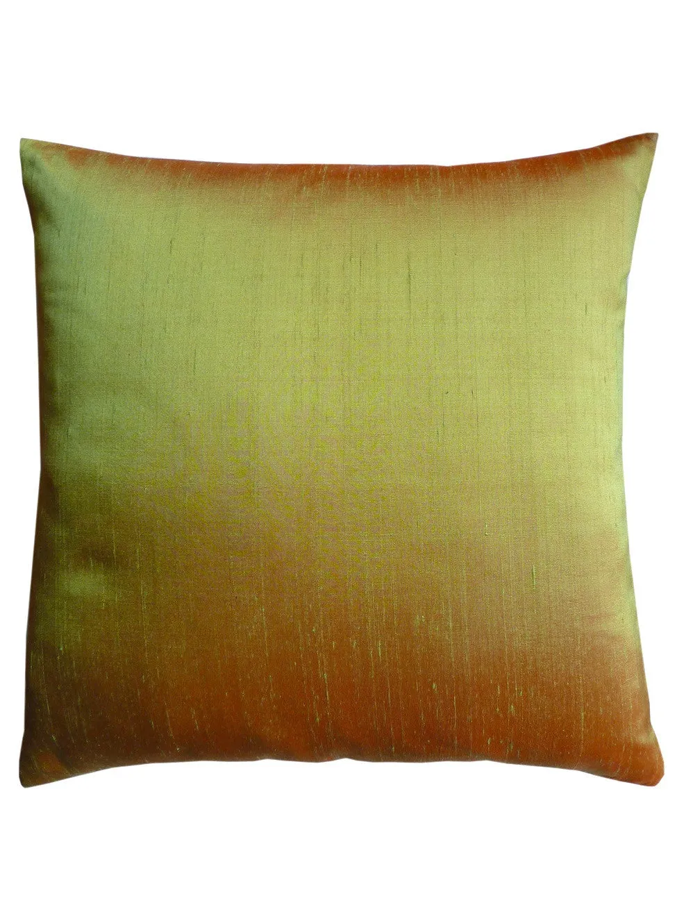 Thai Silk Modern Ikat Pillow Butterscotch Blue