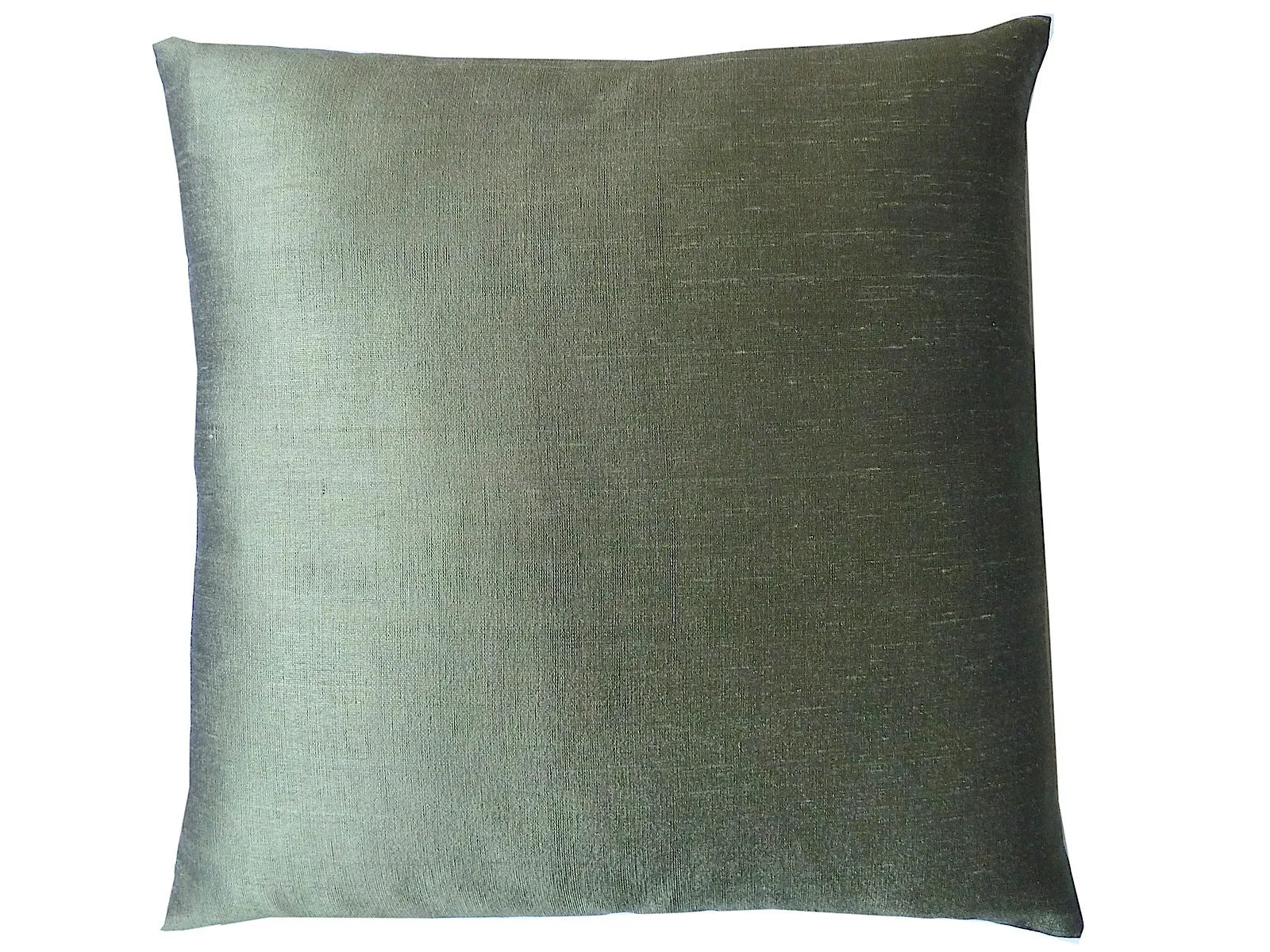 Thai Silk Modern Ikat Pillow Mustard Sage Green Modern Tartan