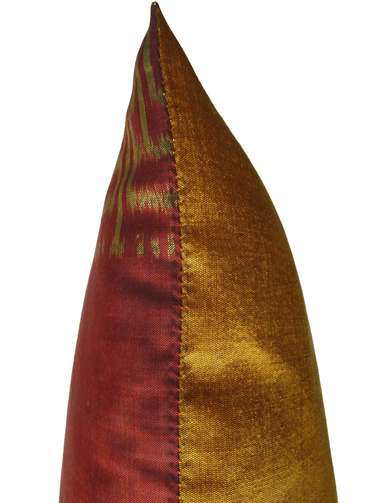 Thai Silk Modern Ikat Pillow Red Copper