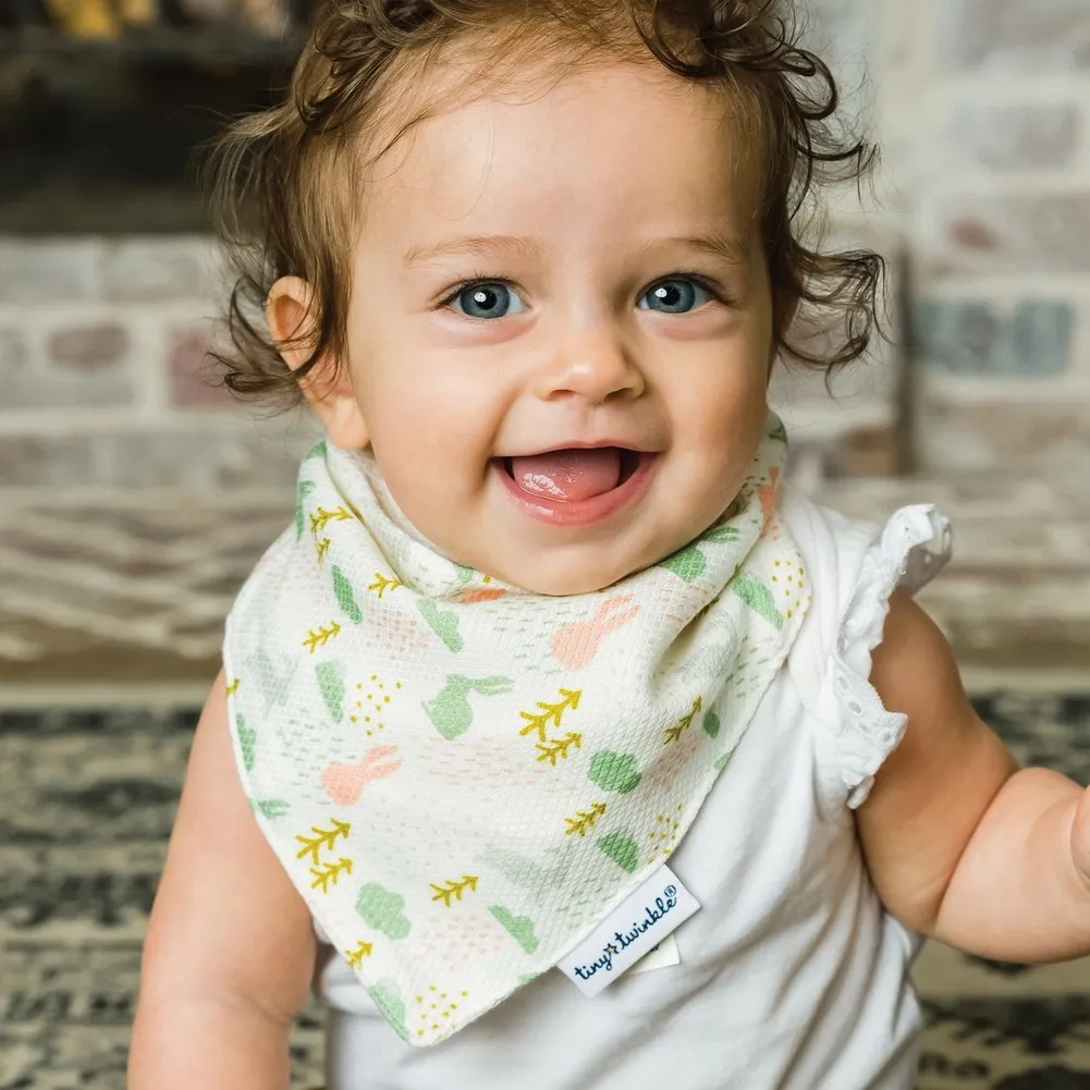 Tiny Twinkle 2-Pack Kaffle Bandana Bibs Set - Blush