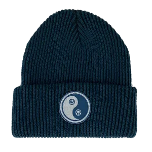 Tiny Whales - Surf Beanie in Black/Blue Lake