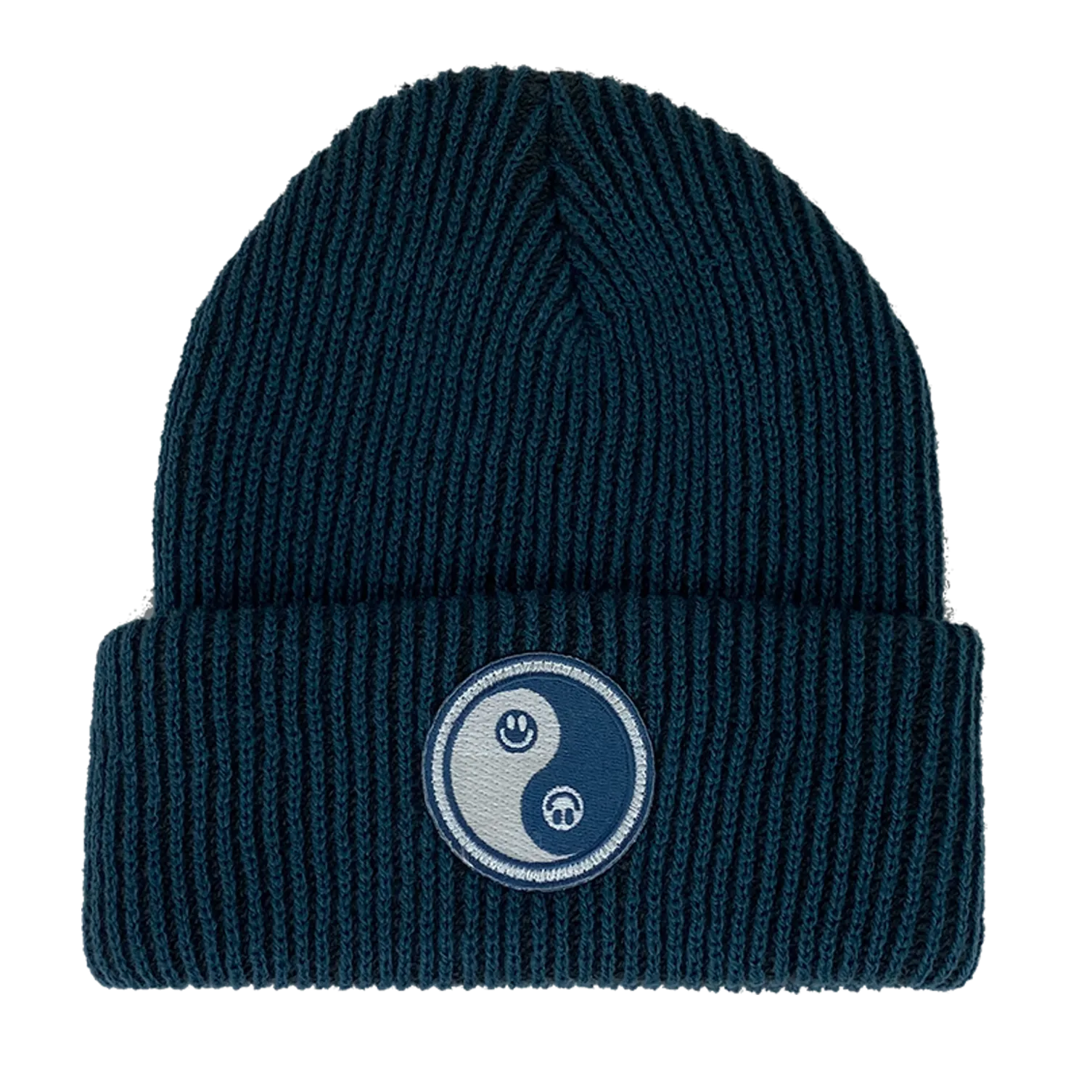 Tiny Whales - Surf Beanie in Black/Blue Lake