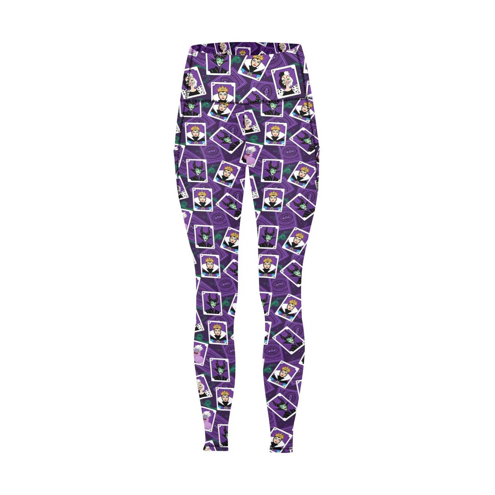 Villains Cards Women's Athletic Leggings With Pockets