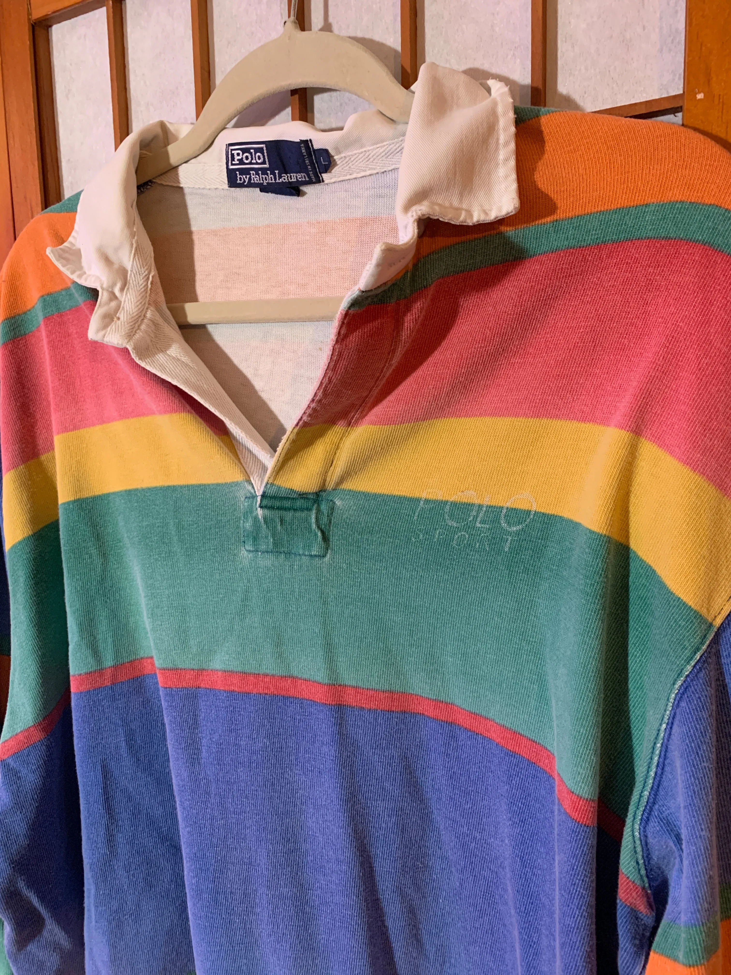 Vintage Polo sport Ralph Lauren Striped Shirt 92 Sail USA