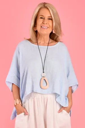 VLST020 (23C1098) - AMALFI TOP - PALE BLUE