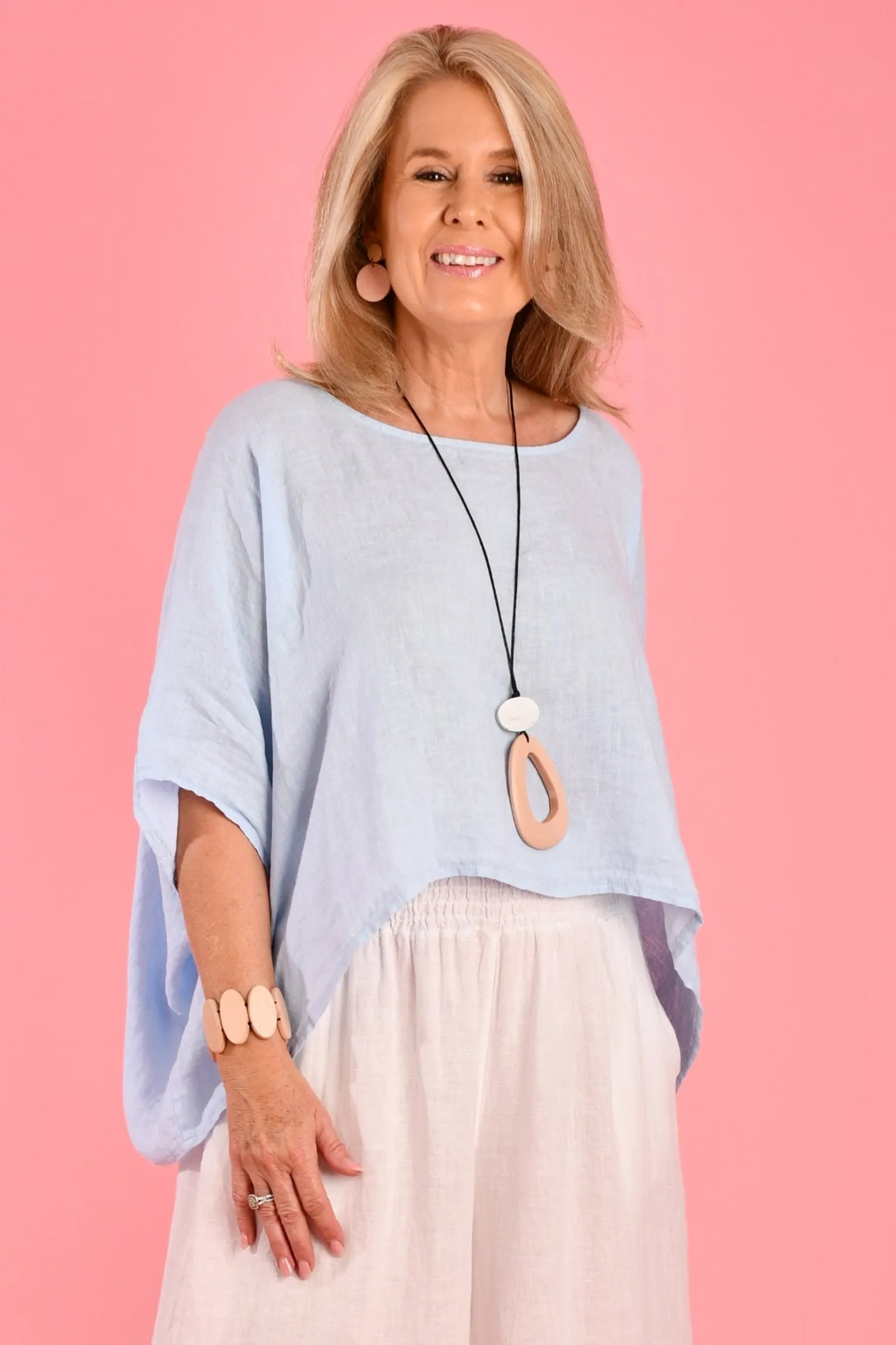 VLST020 (23C1098) - AMALFI TOP - PALE BLUE