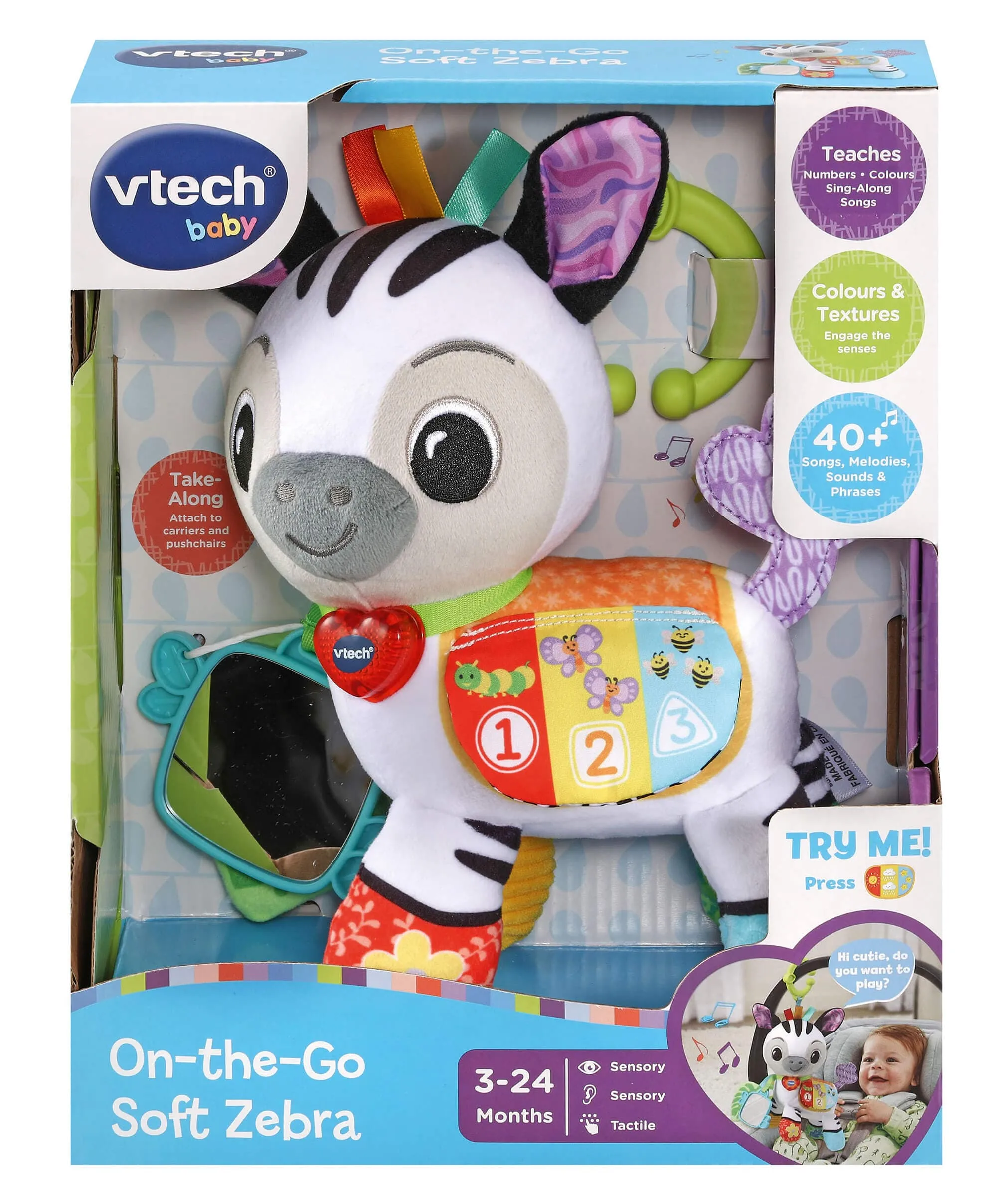 VTech On-the-Go Soft Zebra Travel Toy