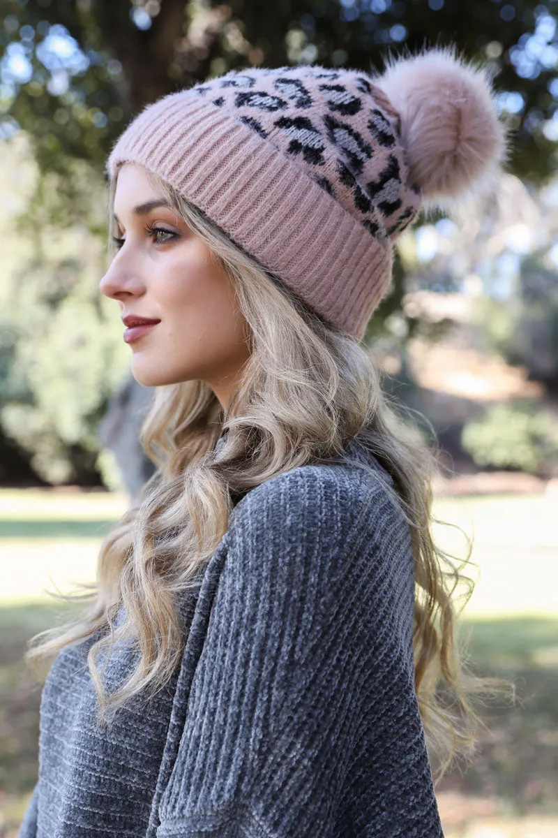 Wild Leopard Knit Beanie