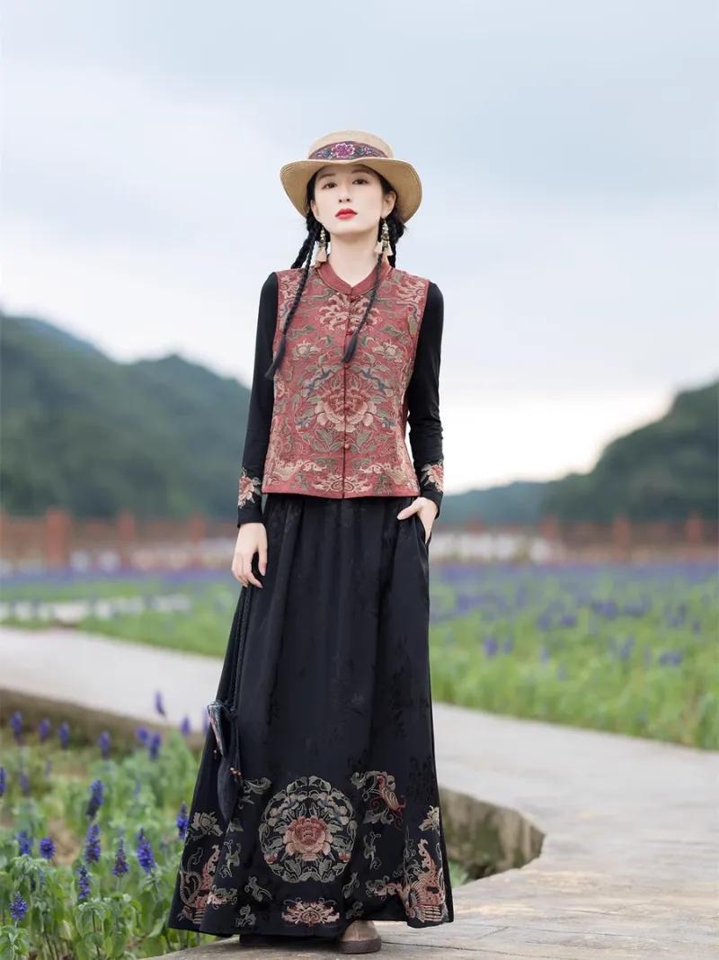 Women's Elegant Plants and Flowers Pattern Jacket