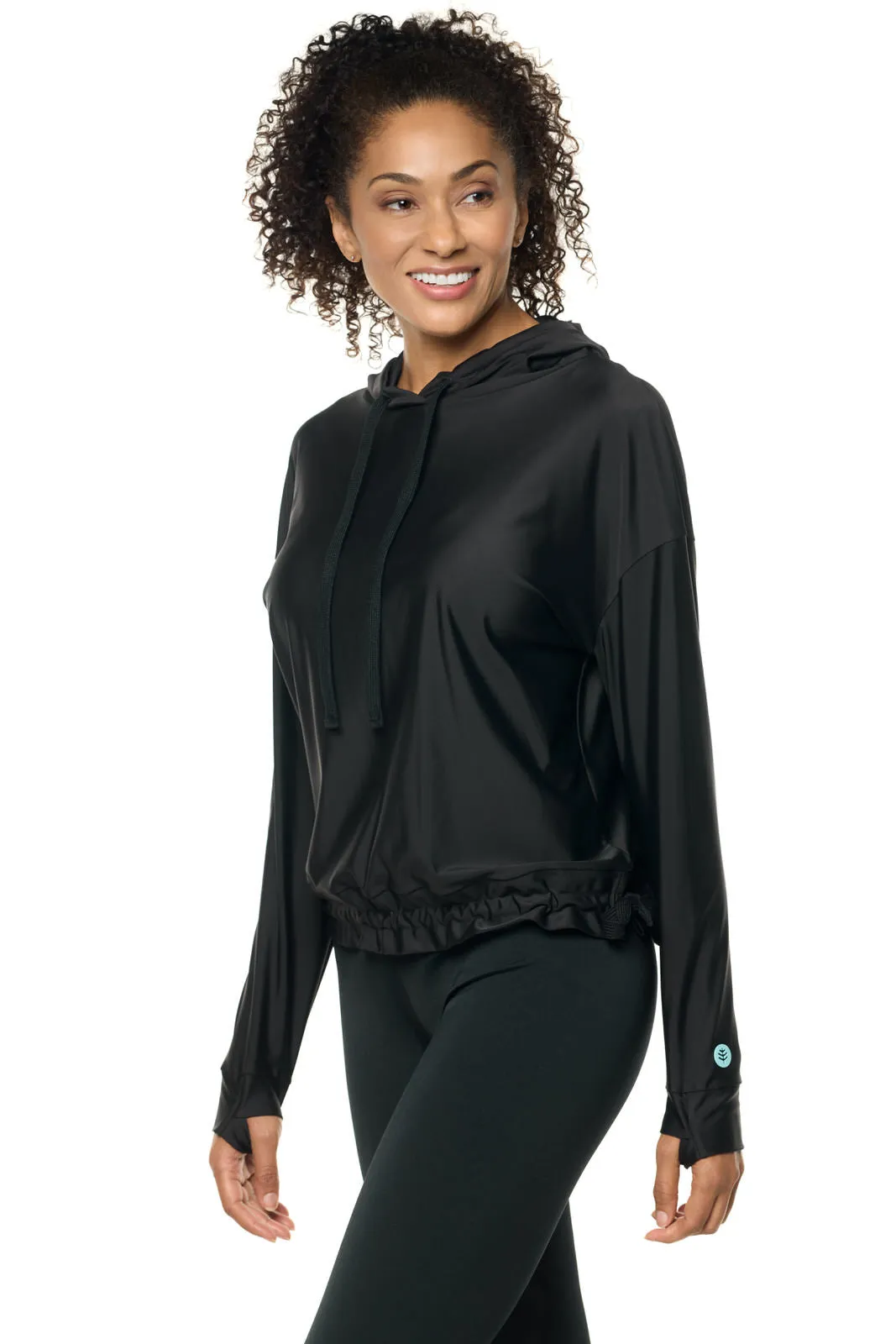 Women's Waikal Swim Hoodie  |  Black