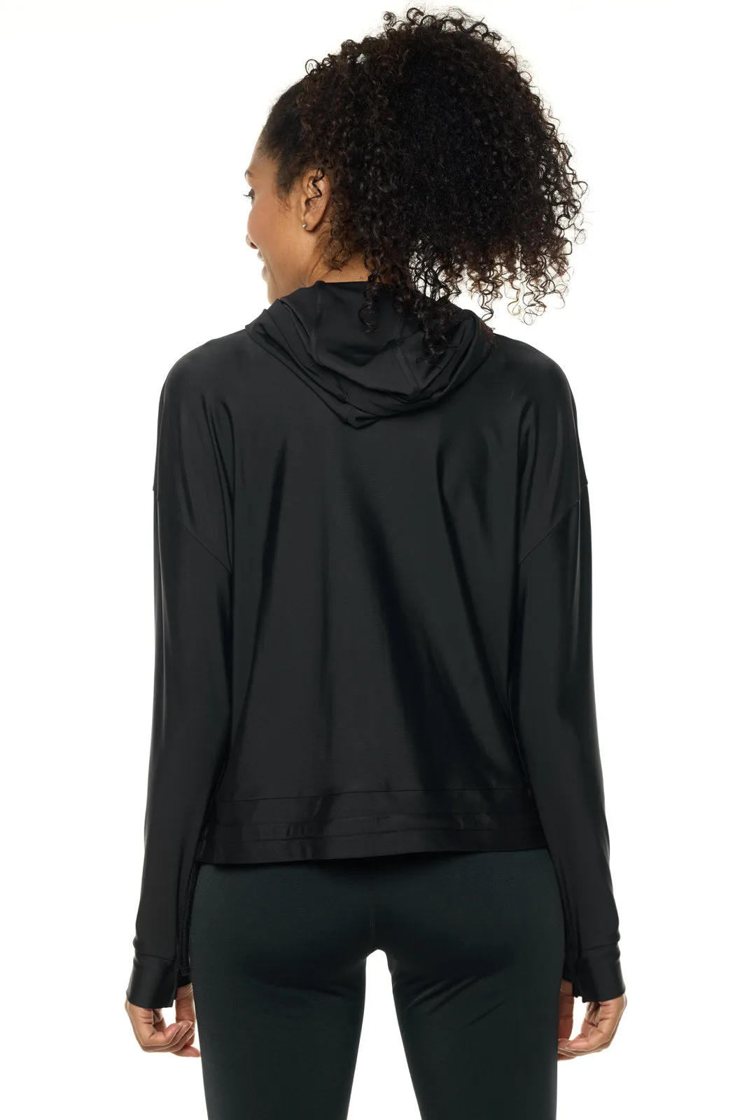 Women's Waikal Swim Hoodie  |  Black